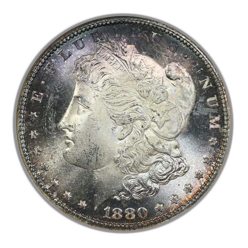 1880-S Morgan Dollar $1 NGC Fatty MS64PL - Prooflike - TONED! Obverse