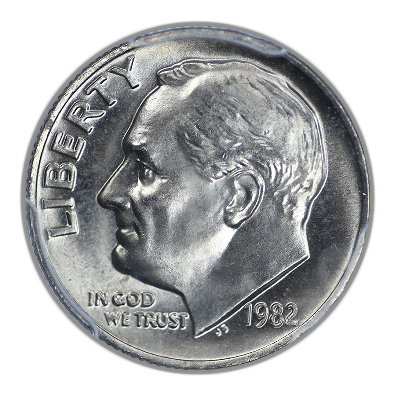 1982 Roosevelt Dime 10C PCGS MS65 No Mintmark - Strong