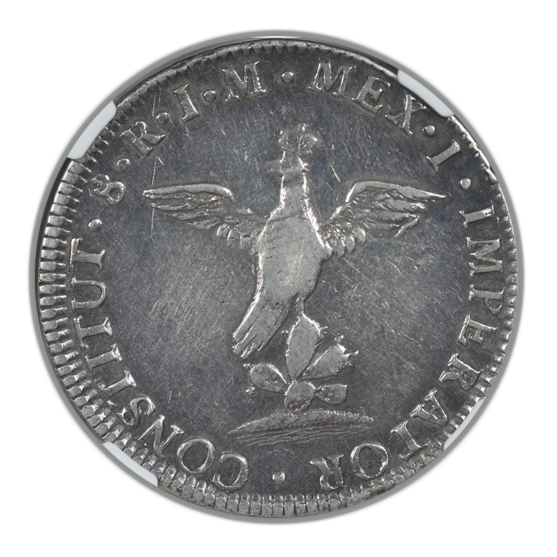 1822 MO JM Mexico 8R Reales Iturbide NGC VF35 - Early Eagle