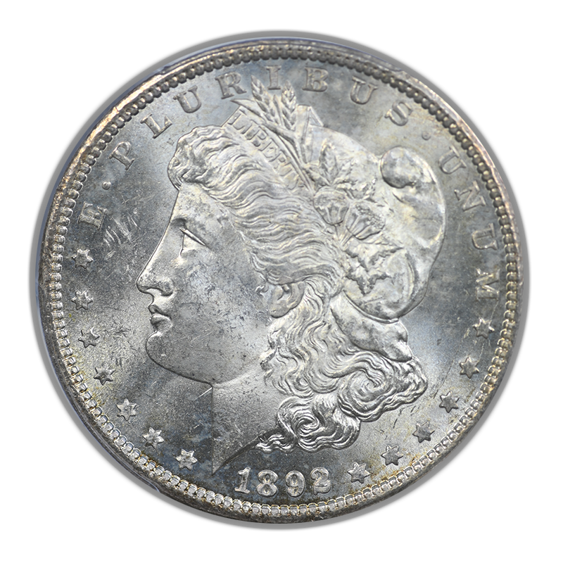 1892-CC Morgan Dollar $1 PCGS MS63 Obverse