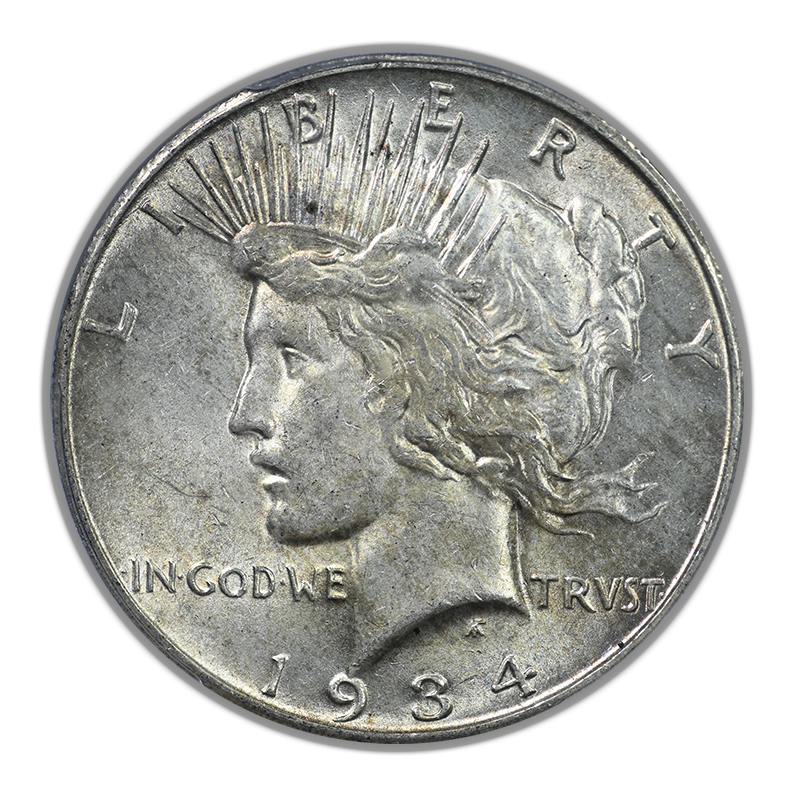 1934-S Peace Dollar $1 PCGS AU58 CAC