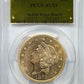 1875-S Liberty Head Gold Double Eagle $20 PCGS AU53 - Saddle Ridge Hoard Obverse Slab