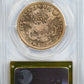 1875-S Liberty Head Gold Double Eagle $20 PCGS AU53 - Saddle Ridge Hoard Reverse Slab