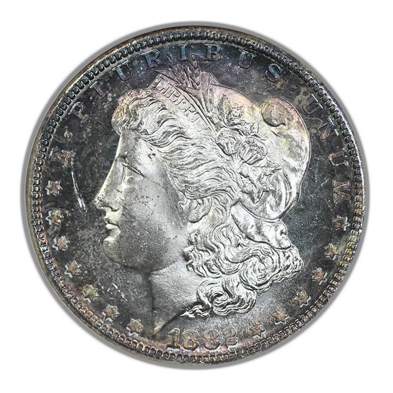 1882-S Morgan Dollar $1 NGC Fatty MS64PL - Prooflike - TONED! Obverse