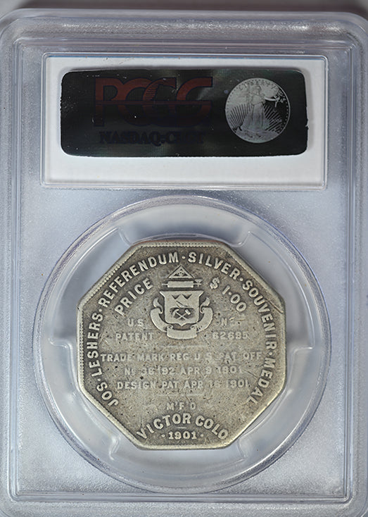 1901 Lesher Dollar $1 PCGS G06 - Imprint Type with #1049 HK-791