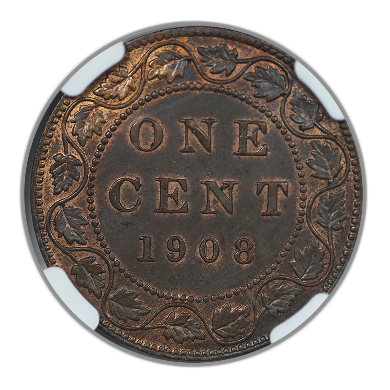 1908 Canada 1C Cent NGC MS63BN
