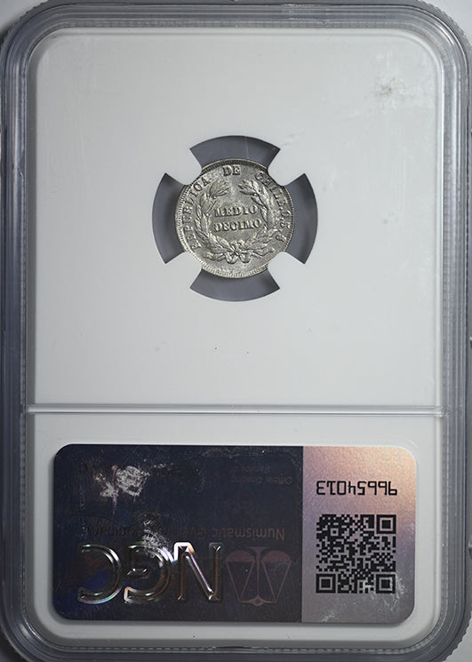 1892/82 SO Chile 1/2D Decimo NGC MS65