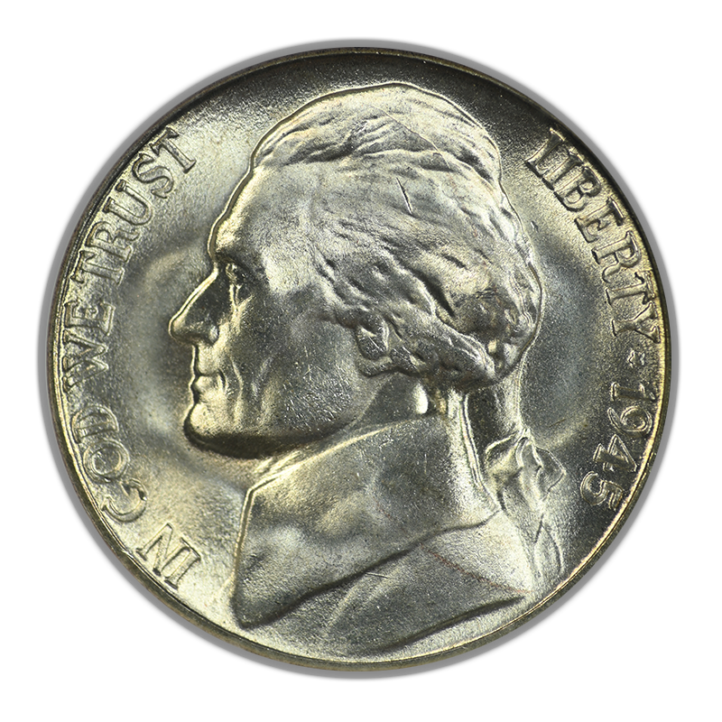 1945-S Jefferson War Nickel 5C NGC MS67