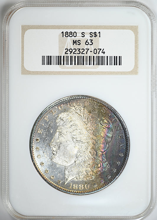 1880-S Morgan Dollar $1 NGC Fatty MS63 - TONED!