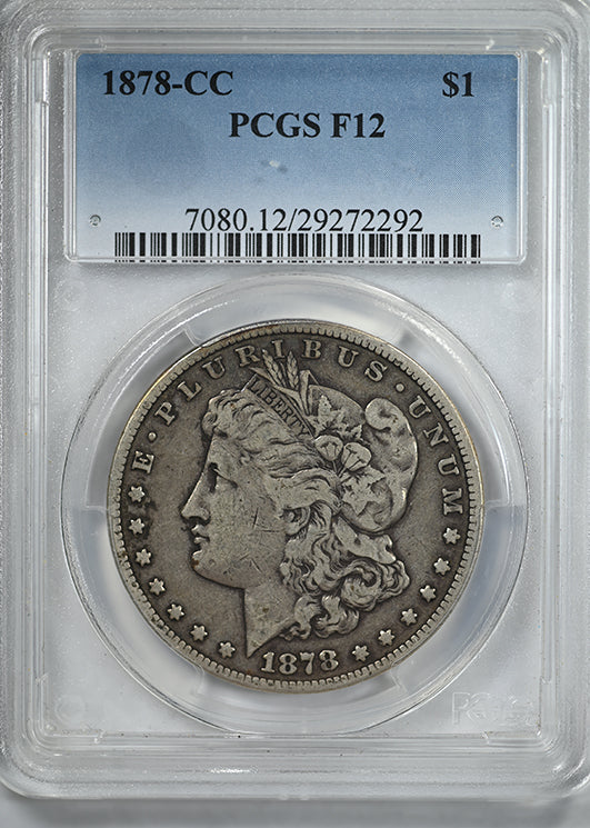 1878-CC Morgan Dollar $1 PCGS F12