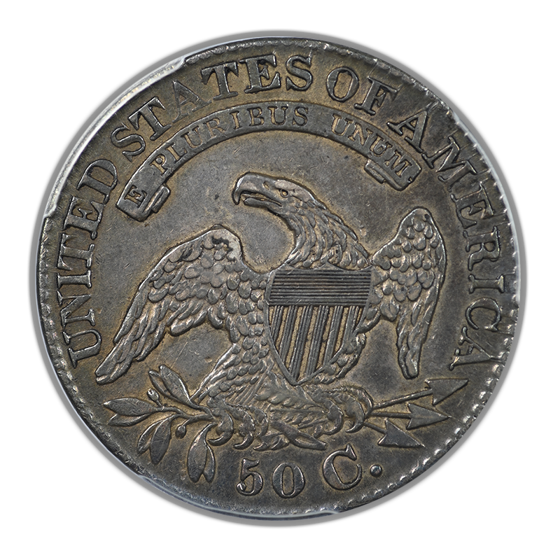 1828 Capped Bust Half Dollar 50C PCGS XF45 - Square Base, Small 8, Large Letters