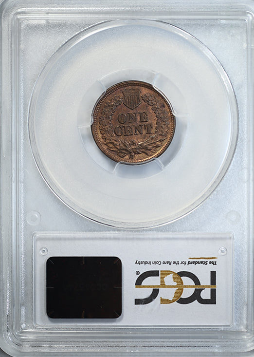 1864 Bronze Indian Head Cent 1C PCGS MS64BN Reverse Slab