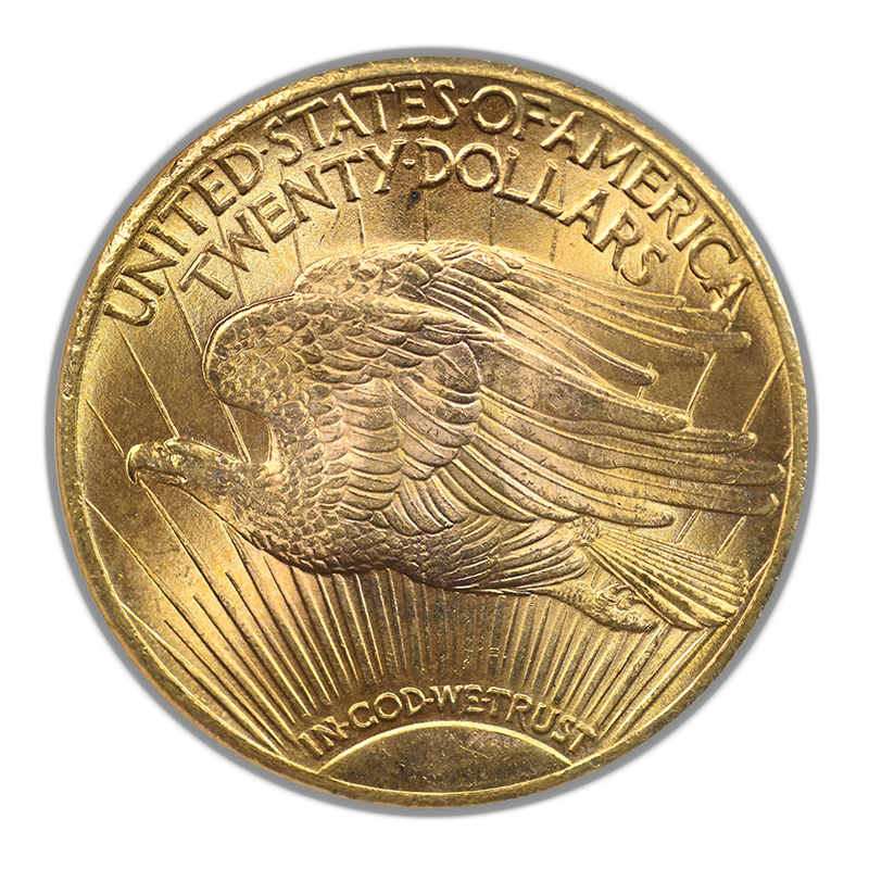 1927 Saint Gaudens Gold Double Eagle $20 NGC Fatty MS66 CAC