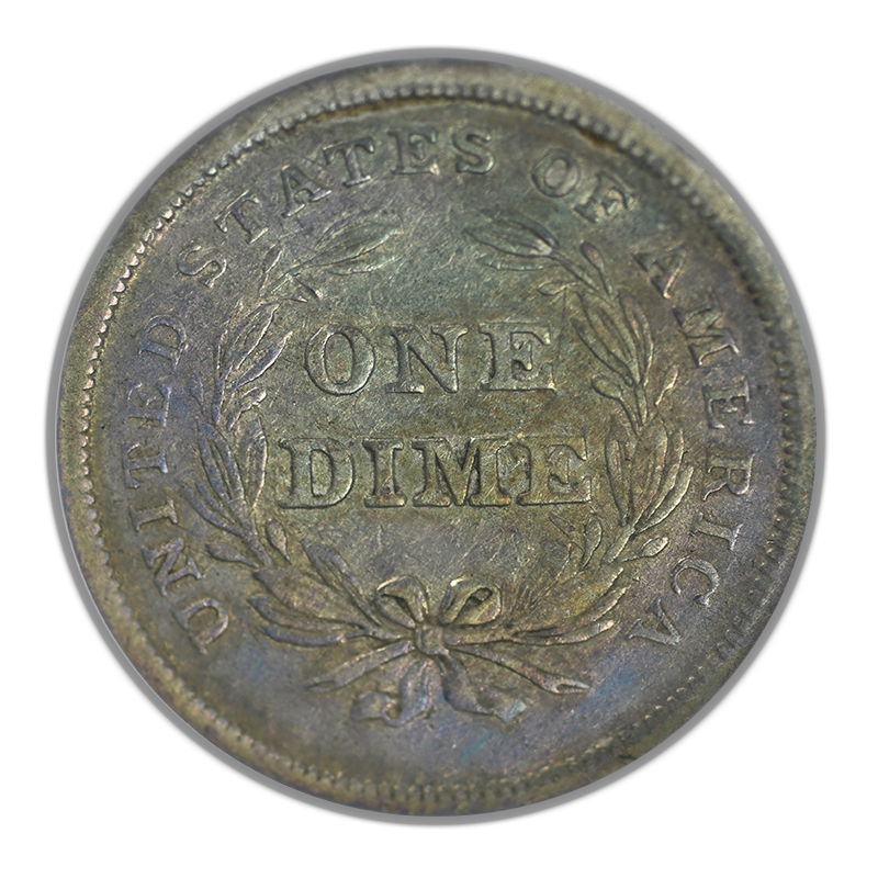 1837 Liberty Seated Dime 10C NGC Fatty VF30 - No Stars - TONED!