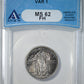 1917-S Type 1 Standing Liberty Quarter 25C ANACS MS62FH - TONED!