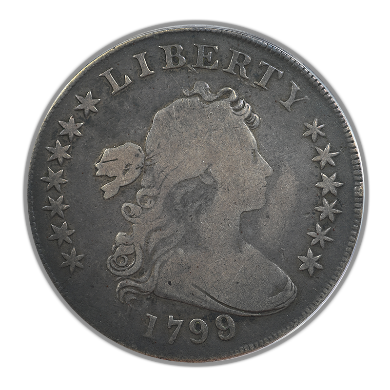 1799/8 Draped Bust Dollar $1 ANACS VG8 B-2