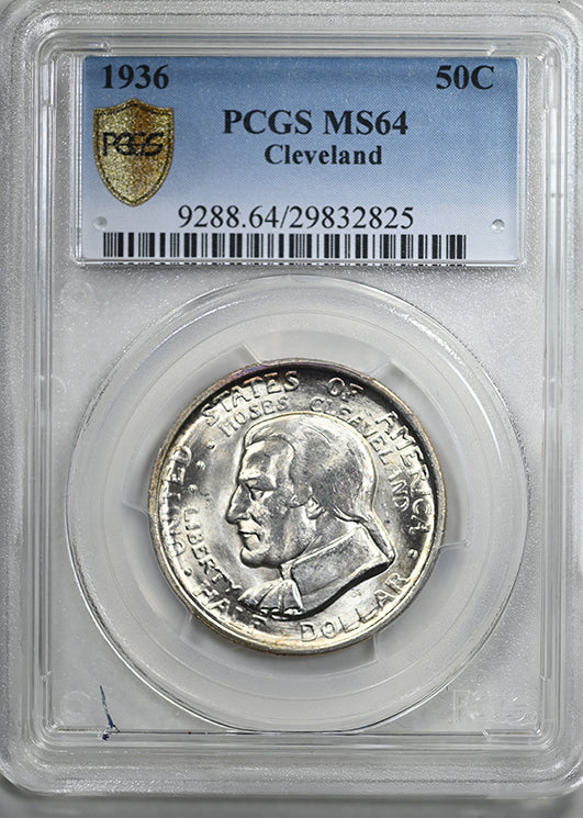 1936 Cleveland Classic Commemorative Half Dollar 50C PCGS MS64