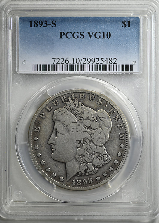 1893-S Morgan Dollar $1 PCGS VG10