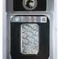 1982 Johnson Matthey JM Crossed Hammers 1oz Pressed Silver Bar BAC 9.7 Oversized Holder