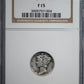 1942/1-D Mercury Dime 10C NGC F15