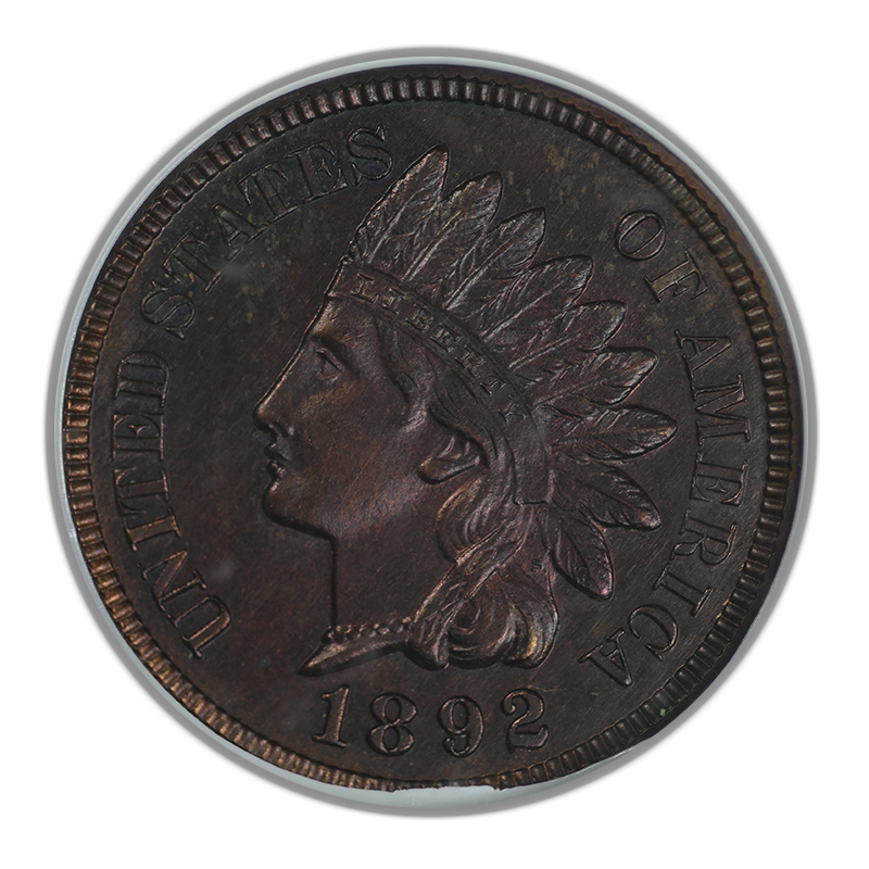 1892 Proof Indian Head Cent 1C ANACS PR64RB Obverse