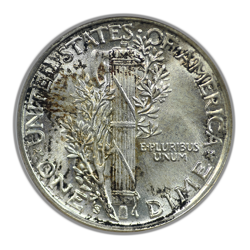 1944-S Mercury Dime 10C NGC Fatty MS67 CAC