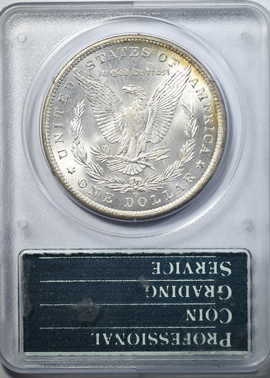 1885-O Morgan Dollar $1 PCGS Rattler MS64 CAC Reverse Slab