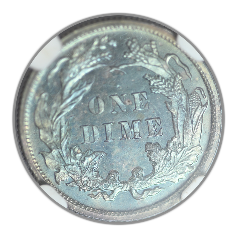 1880 Proof Liberty Seated Dime 10C NGC PF66 - TONED!