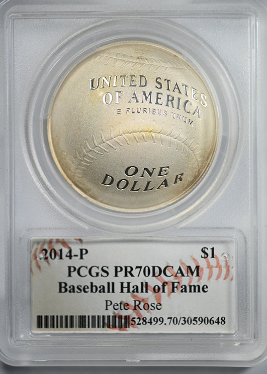 2014-P Baseball Hall of Fame Commemorative Silver Dollar $1 PCGS PR70DCAM Deep Cameo
