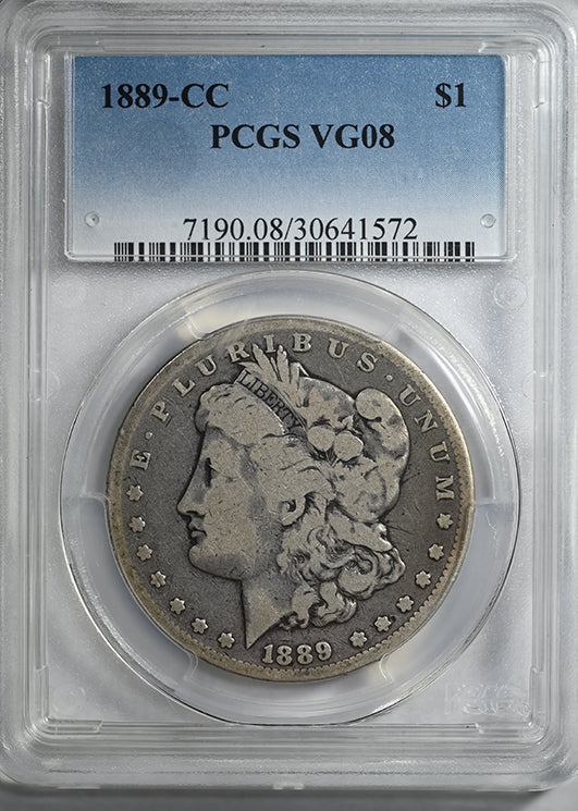 1889-CC Morgan Dollar $1 PCGS VG08