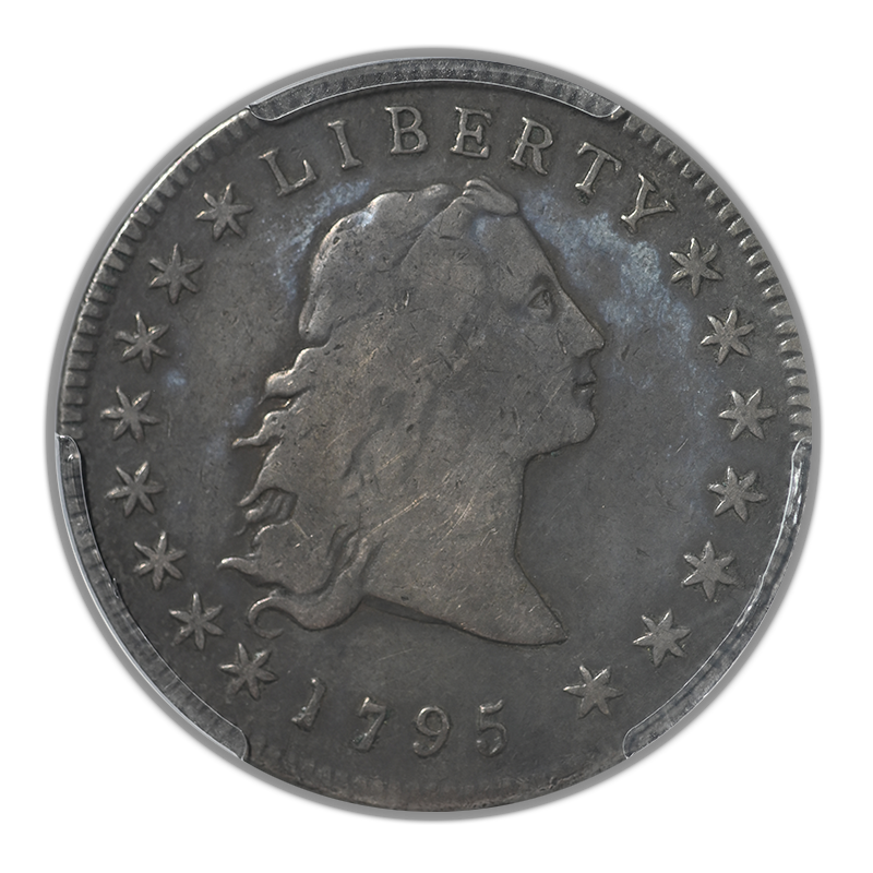 1795 Flowing Hair Dollar $1 PCGS F12 - 3 Leaves