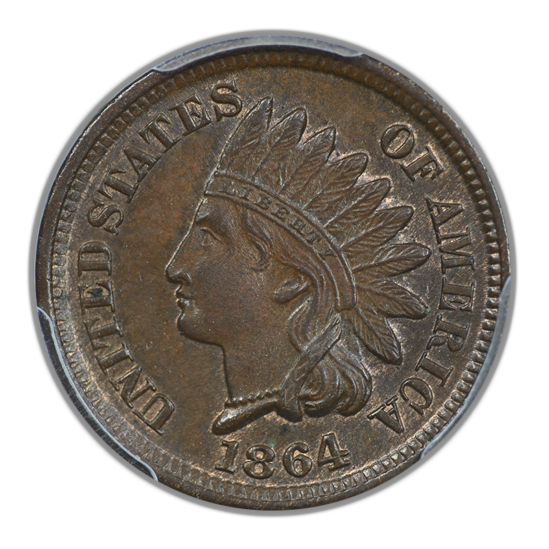 1864 Bronze Indian Head Cent 1C PCGS MS64BN