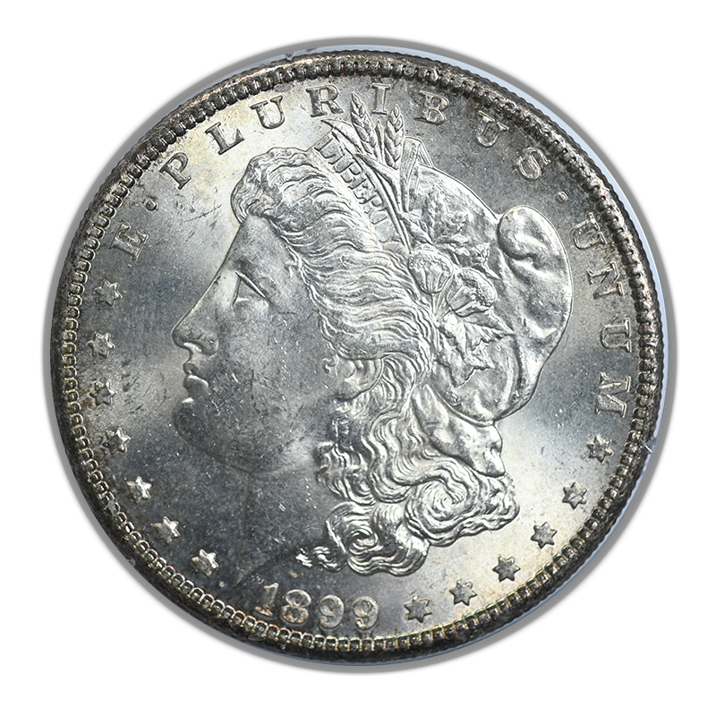 1899-S Morgan Dollar $1 PCGS Rattler MS63 CAC Obverse