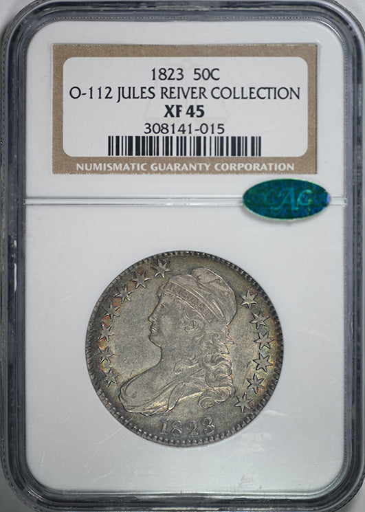 1823 Capped Bust Half Dollar 50C NGC XF45 CAC O-112 - TONED!
