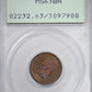 1908-S Bronze Indian Head Cent 1C PCGS Rattler MS63BN - TONED!