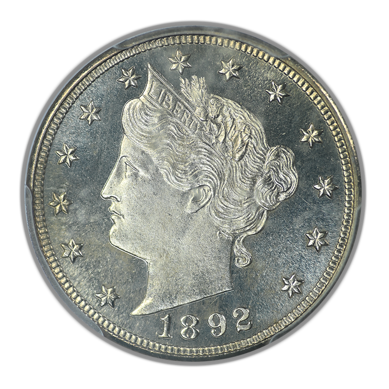 1892 Proof Liberty V-Nickel 5C PCGS PR66CAM Cameo CAC