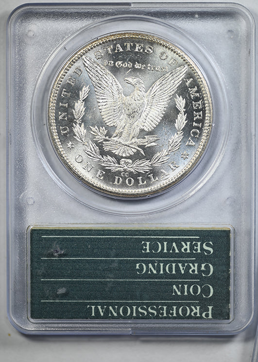 1882-CC Morgan Dollar $1 PCGS Rattler MS63DMPL - Deep Mirror Prooflike