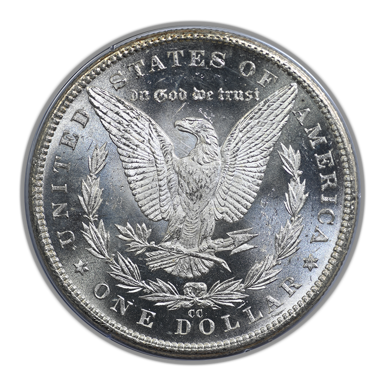 1882-CC Morgan Dollar $1 PCGS Rattler MS63DMPL - Deep Mirror Prooflike
