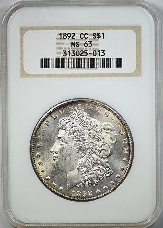 1892-CC Morgan Dollar $1 NGC Fatty MS63