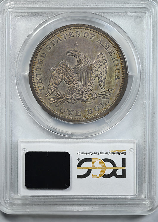 1843 Liberty Seated Dollar $1 PCGS AU55