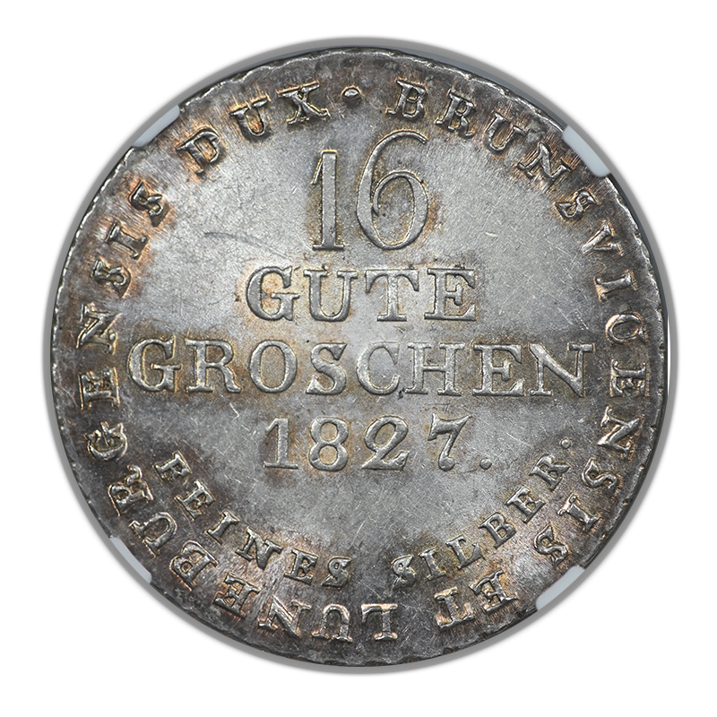 1827 Germany 16GG Gute Groschen German States HANNOVER NGC MS63