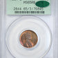 1957-D Lincoln Wheat Cent 1C PCGS MS65RB CAC OGH - TONED!