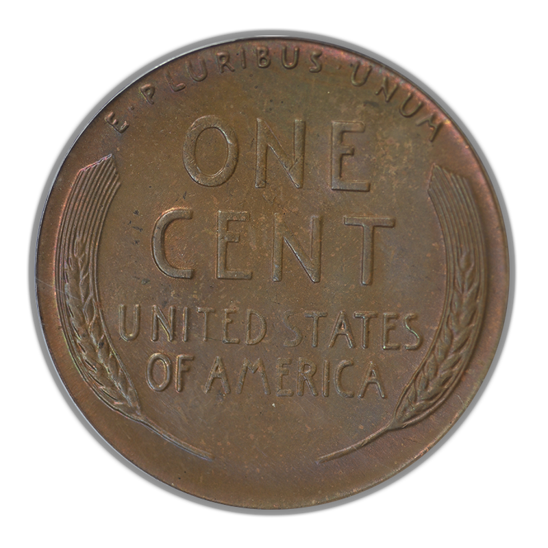 1957-D Lincoln Wheat Cent 1C PCGS MS65RB CAC OGH - TONED!