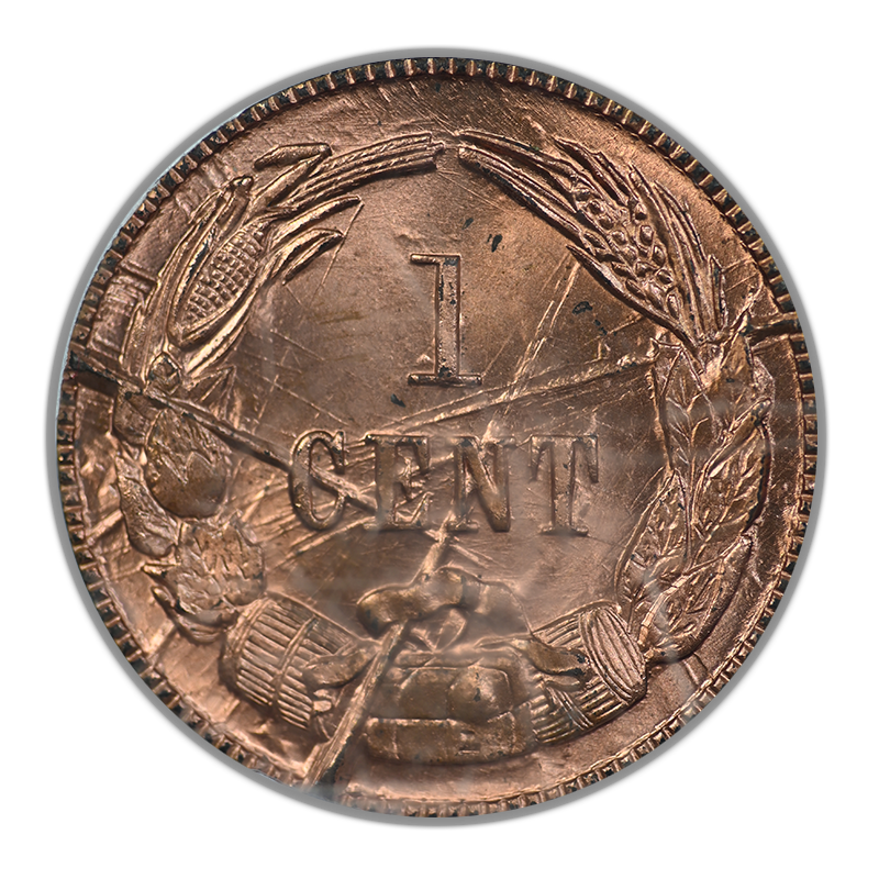 (1961) CSA-Bashlow Restrike Copper 1C PCGS MS66RD