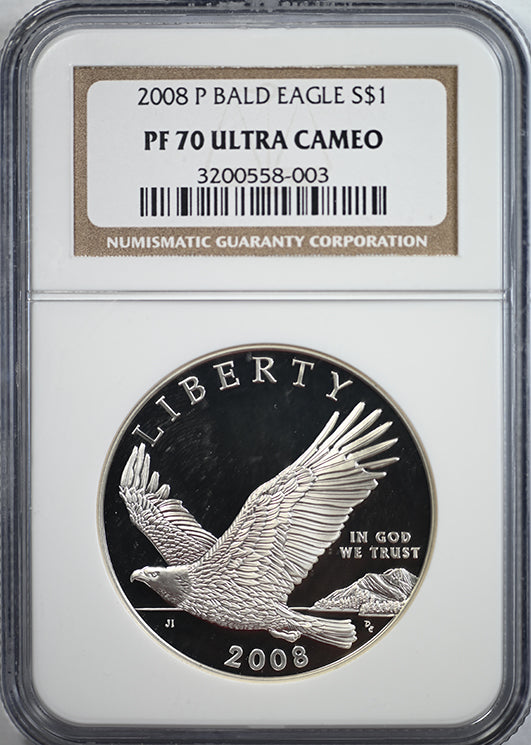 2008-P Proof Bald Eagle Commemorative Silver Dollar $1 NGC PF70 Ultra Cameo