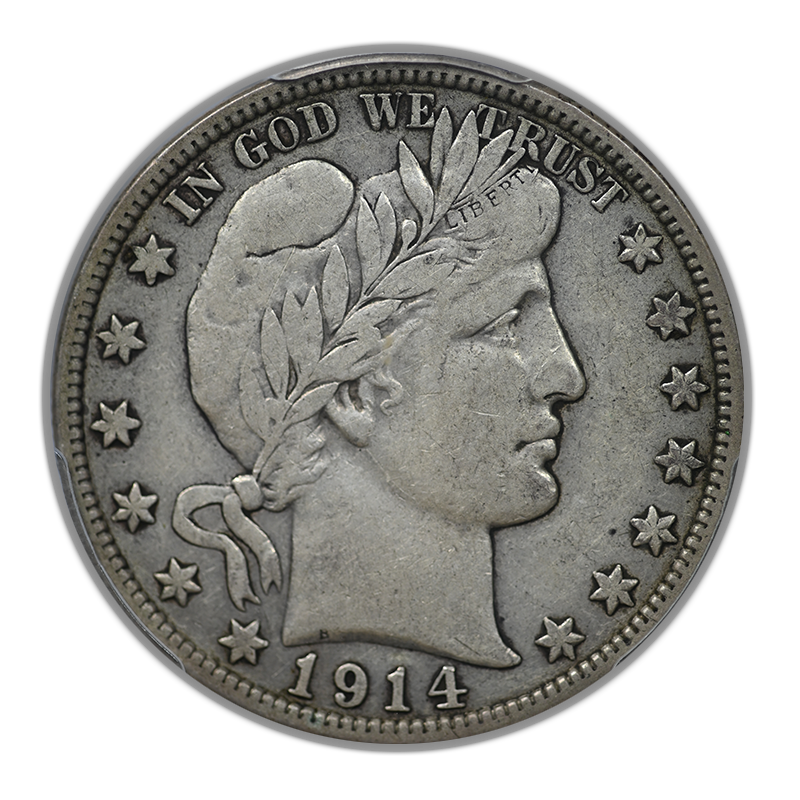 1914-S Barber Half Dollar 50C PCGS VF25