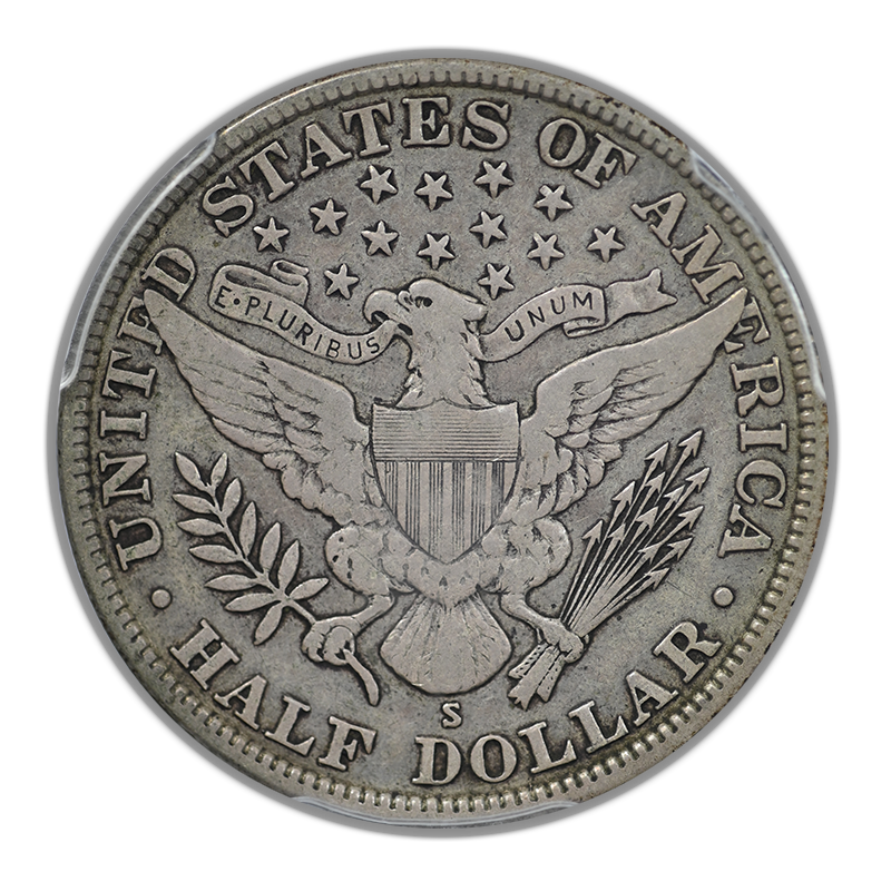 1914-S Barber Half Dollar 50C PCGS VF25