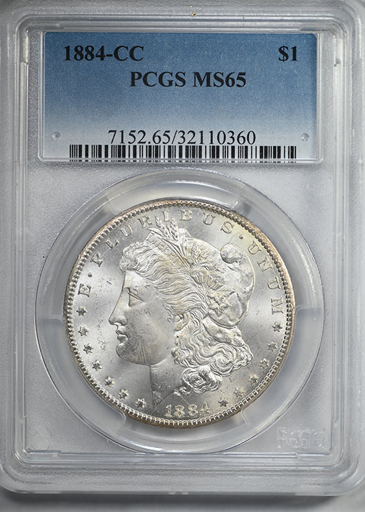 1884-CC Morgan Dollar $1 PCGS MS65