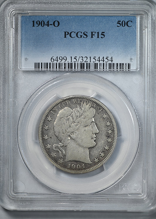 1904-O Barber Half Dollar 50C PCGS F15