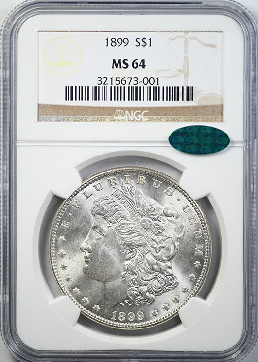 1899 Morgan Dollar $1 NGC MS64 CAC